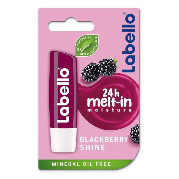 LABELLO Lip Care, Moisturizing Lip Balm, Blackberry Shine, 4.8g